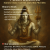A divine promotional digital graphic for Ekadasa Rudrabhishekam Pooja, featuring Lord Shiva with sacred symbols, fiery spiritual aura, and booking details for Best Astrologer Malaysia.