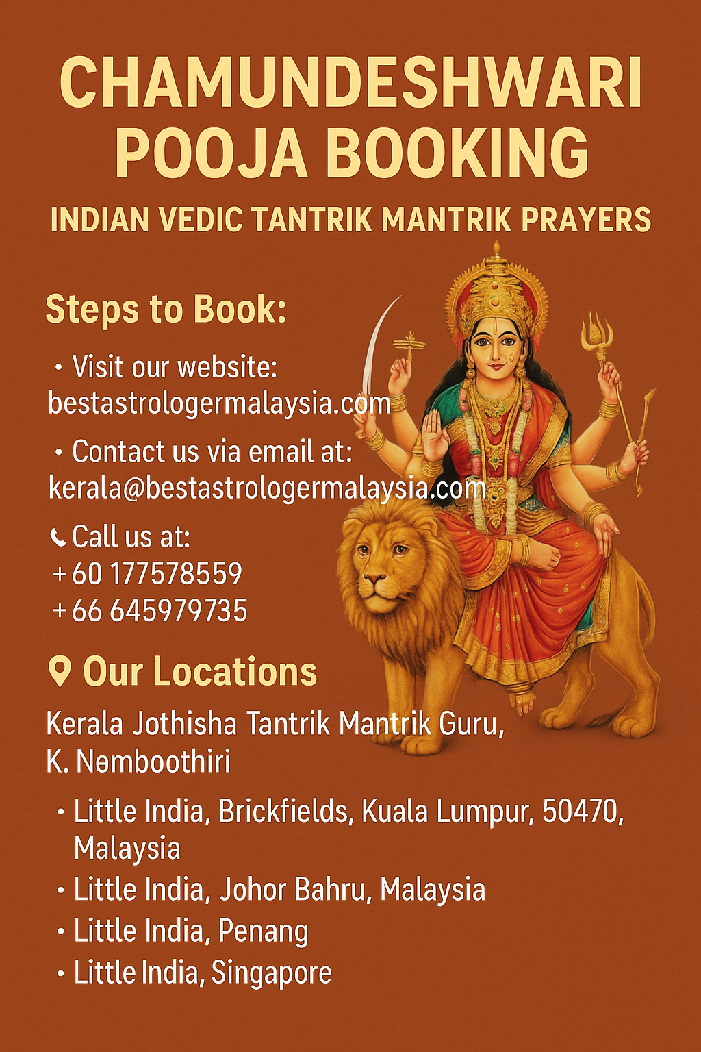 Chamundeshwari Pooja Booking | Vedic Tantrik Mantrik Prayers